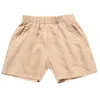 Shorts 2023 bébé garçons été coton solide PP lin pour filles sarouel enfant en bas âge enfants court décontracté enfants vêtements 1 7y 230420