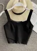Camisoles Tanks HELIAR Femmes Cross Tops Wide-Shoulder Camisole Casual Streetwear Tank Top Plain For Women Summer 230421