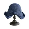 ワイドブリム帽子素晴らしい女性漁師帽子装飾的な女性夏の通気性アンチスリップガーデニングサンキャップ日焼け止め