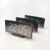 Decoraciones navideñas Espejo curvo Reloj despertador digital Pantalla LED curvada multifuncional Adorno de escritorio simple para el hogar Grande 292z