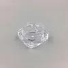 3Gram Plastic Jar Square Shape Clear Pot Black Cap Cosmetic Sample Eyeshadow Lip Balm Container Nail Art Piece Glitter Bottle Bhthb