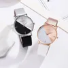 Zegarek na rękę markę marki kobiet zegarki skórzana różowa sukienka żeńska Zegar luksusowy design prosta moda panie