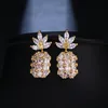 Boucles D'oreilles Bettyue Marque 3 Couleurs Ananas De Mode Charme Design Élégant Cubique Zircon Boucle D'oreille Pour Les Femmes De Mariage Bijoux Cadeau De Fête