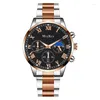 Wristwatches Men's Watch Fashion High Quality Stainless Steel Quartz Analog Wristwatch Classic Disc Design Casual Daily Teen Boys Watches