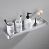 Badrumshyllor badrumshylla duschhylla med handdukstång aluminium svarta /silver hörn hyllor väggmonterade kök förvaring hållare 230421