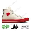 Canvas Converse 1970s Shoes fashion comme des garcons chuck taylors all star CDG Play Black White Grey Red Midsole Classic Sneakers Outdoor casual trainers