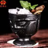 Höftkolvar aixiangru keramisk tiki mugg hawaiian cocktail glas egyptisk krigare gudinna röd svart vintage skålformade koppar