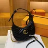 23 Luxury Designer Bag Women's Shoulder Bag Crescent Bag Two G Multi Color Letter Pendant Design Sheepskin Valentine's Day Gift Ny Hot Style