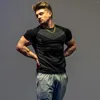 Men's T Shirts Men Compression Elastic Force T-shirt Sporting Skinny Tee Shirt Summer Male Gyms Running Fitness Sports T-shirts