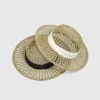 Chapeaux à large bord Chapeau de plage vintage pour femmes Herbe de mer Paille tissée à la main Français Soleil Vacances d'été Sombrero Panama Hommes