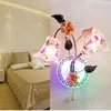 Стеновая лампа Стекло из гостиной спальни светодиодные цветочные огни для дома