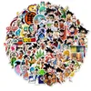 100 Stück Anime-Graffiti-Aufkleber für Skateboard, Auto, Laptop, Pad, Fahrrad, Motorrad, PS4, Telefon, Gepäck, Aufkleber, PVC, Gitarre, Kühlschrank, Wasserflasche, Dekor