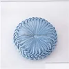 Kussen/decoratief kussen mode Veet geplooid rond vloerkussen kussen poef zacht comfortabel gooien thuis bank decor diameter 38 cm Dr Dhepc