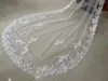 Veli da sposa Bianco Avorio Matrimonio Lungo Velo di Tulle Bordo in pizzo Uno strato Cattedrale Vail VOIL Accessori