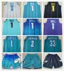 Stitched 2023 Basketball LaMelo Ball Jerseys Retro Mesh Muggsy Bogues 1 Larry Johnson 2 Alonzo Mourning 33 Men Youth Kids Embroidery