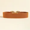 Belts The Elastic Belt Women's Fashion Decorative Dress Simple Tie-In Bohemian Metal Circle Hollow