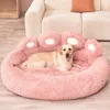 kennels pens Fluffy Dog Bed Plush Kennel Accessories Pet Products Large Dogs Beds Bedding Sofa Basket Small Mat Cats Big Cushion Puppy Pets 231120