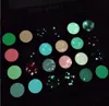 24 couleurs plaque d'ombre à paupières lumineuse perle muet cristal brillant ombre à paupières fluorescente paillettes d'oignon doré Halloween maquillage lumineux santé beauté