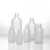 Bottiglia di profumo in vetro rotondo satinato riutilizzabile da 30 ml 1 oz con atomizzatore in alluminio Contenitore vuoto per bottiglia spray per trucco cosmetico per viaggi Wxcdh
