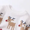 Pullover 2023 Christmas Sweatshirts Boys Girl Sweater Knit Cotton Clothes Autumn Winter Kids Slouchy Soft Wool Clothing Knitwear 231121