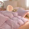Conjuntos de cama Duveta Capa Set 100% Algodão Sorriso Pele Macia Amigável e Travesseiro Confortável Tamanho Personalizado Sem Folha 231121