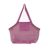 Sacs de rangement Mtifonctionnel Enfants Envoyés Sac En Filet Portable Enfants Jouets De Plage Vêtements Serviette Bébé Jouet Stockage Divers Femmes Cosmétiques Dhnwq