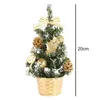 Décorations de Noël 20cm Arbre artificiel Faux Pin Sisal Bonsai Mini Table Ornement Navidad Année Cadeaux