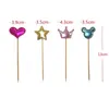 Fournitures de fête 50/100 pièces coeur étoile Cupcake Toppers gâteau Topper décoration choix enfants mariage anniversaire décorations bébé douche faveurs