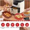 أطباق الخبز أحواض 3 حجم Airfryer Pot القابلة لإعادة الاستخدام Sile سهلة تنظيف الفرن لبطانة الدجاج الدجاج مستديرة شواية الشواء