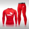 Zestawy biegowe Zestaw Kompresyjne Jogging Leggingi koszula męskie ubranie męskie męskie odzież sportowa Szybkie suche rajstopy fitness trening 4xl