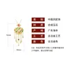 Pendant Necklaces National Fashion Design Color-Retaining Gold-Plated Enamel Flower Blooming Rich Safety Lock Imitation Jade Vintage Tassel