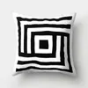 Pillow Case 45x45cm Black And White Geometric Pillowcase Line Star Square Polyester Cushion Cover Bedroom Sofa Home Decoration