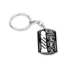 Keychains dongsheng barbeiro pólo 3d keychain preto keyring hip hop cabeleireiro gótico -50