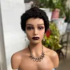 Hair Wigs Pixie Cut Short Curly Human for Black Women Remy Brazilian Colored Wig Jerry Curl 231121