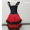 Jupe de scène pour filles, robe longue en tulle doux, Costumes de spectacle, rouge espagnol, tutu de ballet romantique pour adultes, 2023