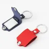 Party Decoration Custom Sublimation Blank Po Frame KeyChain Leather With Hidden PU Keyring