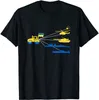 Camisetas masculinas Fazendeiro ucraniano Puxando o helicóptero de helicóptero de helicóptero de helicóptero de helicóptero de tanques de tanques de manga curta