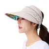 Visors hoed dames zomerreizen vrije tijd all-match modieuze Koreaanse stijl opvouwbare zonnebrandcrème buitenzon woestbaar