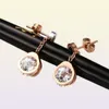 Dangle Chandelier Vintage Roman Numerals Drop Earrings For Women Zircon Earing Rose Gold Color Wedding JewelryDangle4244114