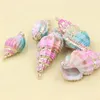 Charms Trend Fashion 5Pcs/Pack Natural Large Mix Color Sea Conch Shell Bead Making For Pendant Necklace Bracelet Jewelry DIY Accessries