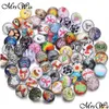 Charm Bracelets 100Pcs/Lot Wholesale 12Mm 18Mm Snap Button Jewelry For Bracelet Mixed Rhinestone Metal Charms Diy Buttons 210323 Dro Dh8Mq