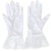 Cinq doigts gants de haute qualité noir blanc mode femmes dame dentelle fête Sexy habillé été plein doigt crème solaire pour filles mitaines