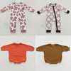 Meisje Jurken Geboren Baby Rompertjes Cartoon Kerst Baby Boy Jumpsuit Katoenen Pak Pyjama Kinder Jumpsuits