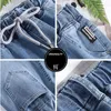 Jeans da donna Streetwear Vita alta Jogger Harem Donna Casual Pantaloni sportivi in denim vintage Pantaloni coreani con coulisse Vaqueros alla caviglia