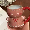 Kubki świąteczny kreatywny ceramiczny kubek uroczy piernikowa kawa para filiżanki świąteczny prezent rok drinka navidad domowe biuro napój 231120