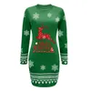 Casual Dresses Christmas Dress for Women Winter Autumn Clothing Långärmning Sticked Pullover Party Mini Years Xmas kläder