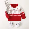 Pullover Ma Baby 0–18 Monate, Weihnachten geborenes Baby, Junge, Mädchen, Strickpullover, Herbst-Winter, warm, langärmelig, Hirsch-Top, Weihnachts-Babykleidung 231120