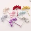 Fleurs décoratives 10 pcs/Lot fleur artificielle guirlande guirlande accessoires fait à la main matériel cheveux coiffure mariage mariée décoration plastique