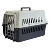 Cat Carriers Pet Hard Wear-Resistant Air Transport Box Surface Car Travel Carrier Artikel geeignet für kleine Hunde Katzen Kunststoff