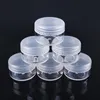 3g 5g 8g 10g 15g 20g Clear Plastic Cosmetic Container Jars With PE Lids Cosmetic Cream Pot Makeup Eye Shadow Nails Powder Jewelry Bottl Xmov